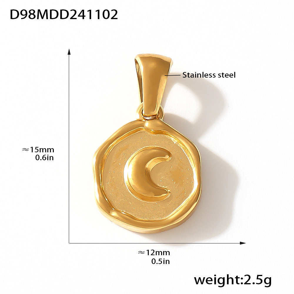 Fashion Trend DIY Jewelry Pendant Accessories Natural Geometric Elements Furnace Vacuum Electroplating 18K Real Gold