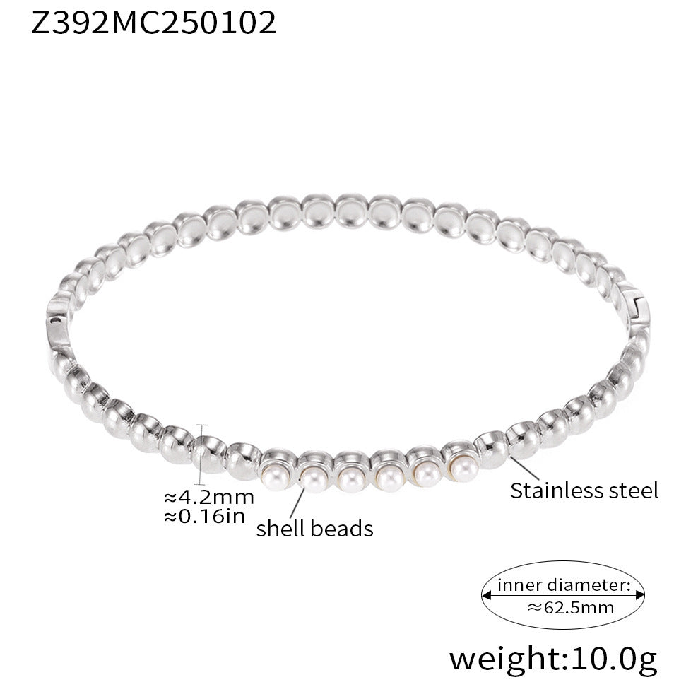 T family full of diamond zircon buckle bracelet hand-inlaid stainless steel about light luxury bracelet 99