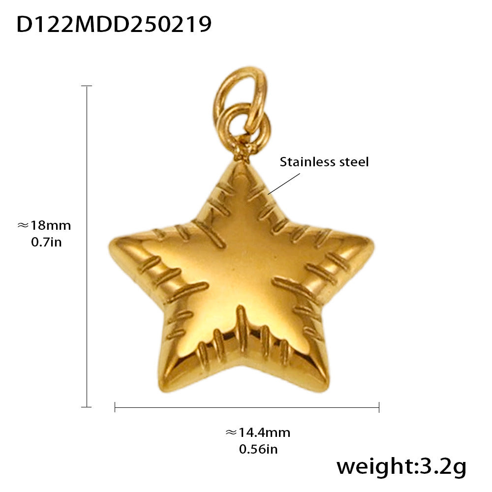 Fashion OL style personalized stainless steel pendant plated with 18k real gold cross-border exclusive for wholesale by popular manufacturers