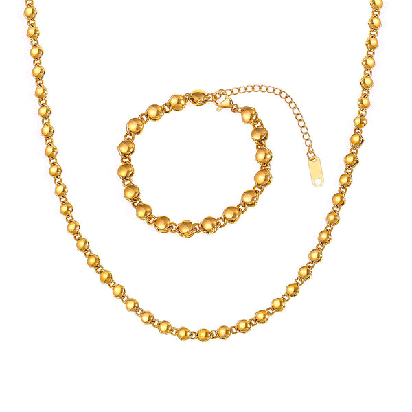Simple personality and unique casual style jewelry geometric splicing design sense copper material gold-plated jewelry set pp