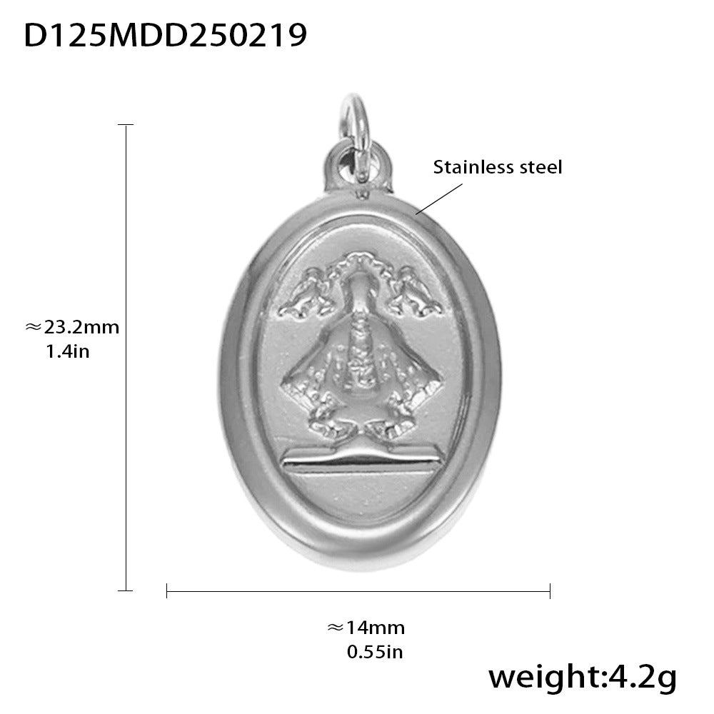 Fashion OL style personalized stainless steel pendant plated with 18k real gold cross-border exclusive for wholesale by popular manufacturers