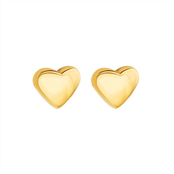 Accessories, Love Peach Heart Earrings Fashion Temperament Heart Earrings Women, Titanium Steel 18k Gold F40899