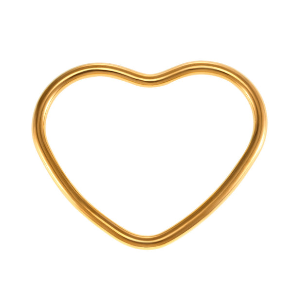 Independent Station Niche Design Sense Love Closed Bracelet Titanium Steel Plated 18k Real Gold Heart Textured Bracelet
