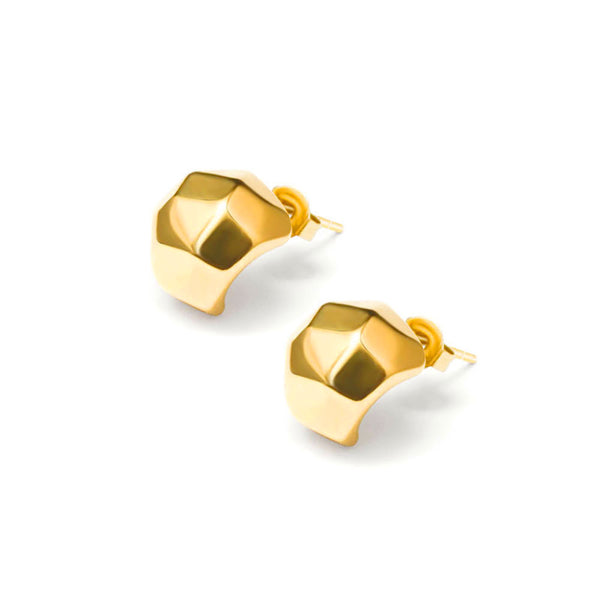 Personalized hot-selling creative rhombus stud earrings geometric irregular earrings titanium steel plated 18K earrings earrings 99