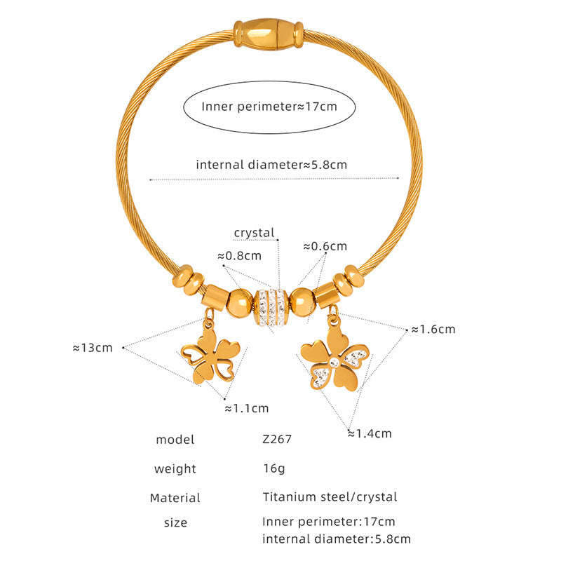 Personality a variety of pendant shapes optional bracelet light luxury style does not fade retro temperament pendant bracelet wholesale 99