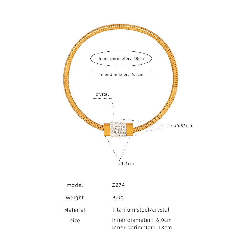 Titanium steel electroplated 18k gold non-fading pendant bracelet female, new retro heart-shaped pendant bracelet wholesale pp