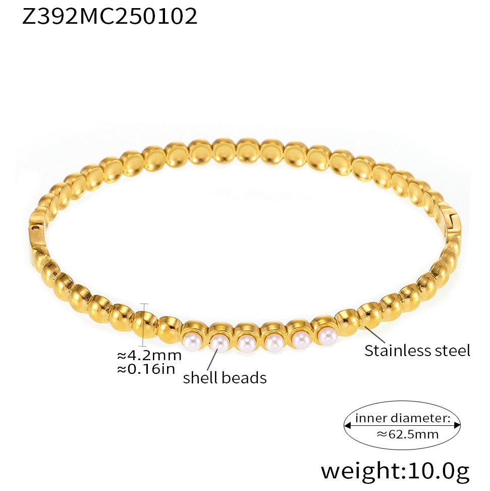 T family full of diamond zircon buckle bracelet hand-inlaid stainless steel about light luxury bracelet 99