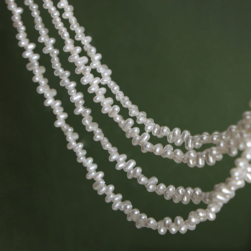 Cold wind niche highlight imitation pearl chain gentle wind necklace versatile sweet elegant jewelry women