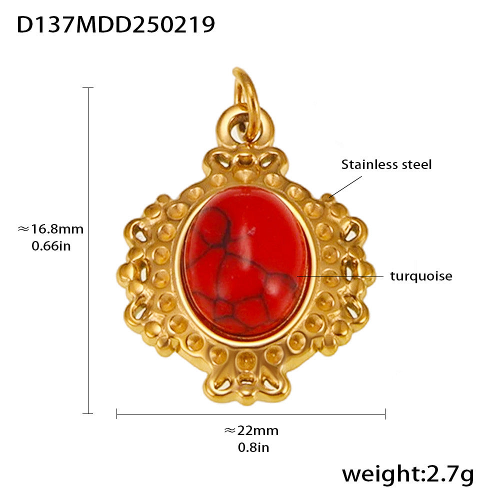 Fashion OL style personalized stainless steel pendant plated with 18k real gold cross-border exclusive for wholesale by popular manufacturers
