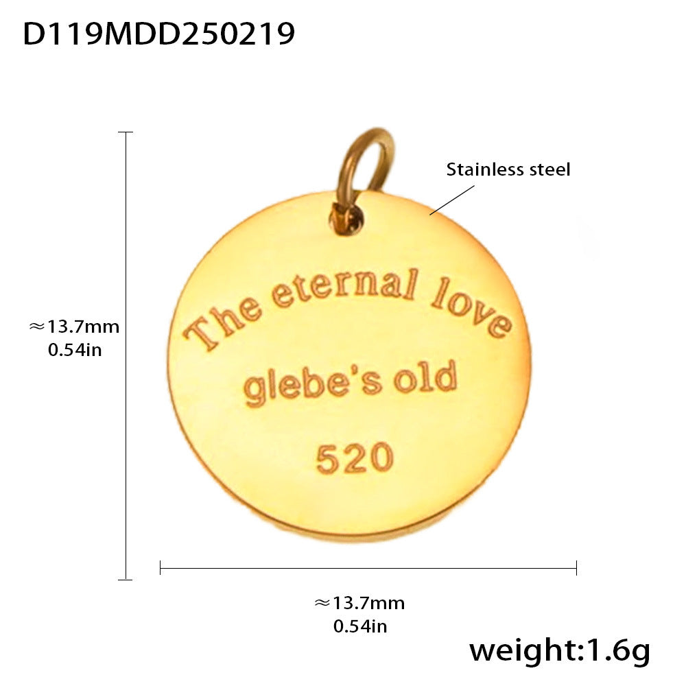 Fashion OL style personalized stainless steel pendant plated with 18k real gold cross-border exclusive for wholesale by popular manufacturers