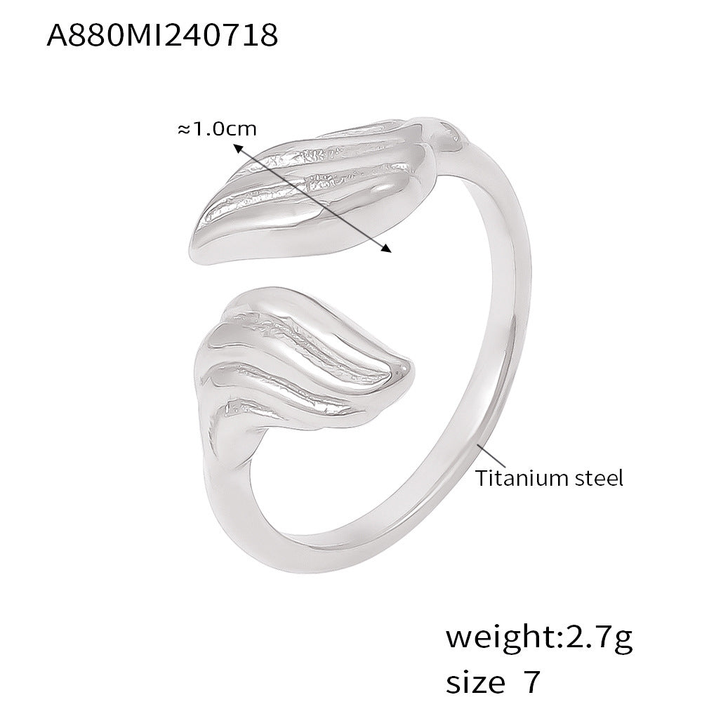 New thread opening ring creative personality design ring titanium steel plated 18k real gold jewelry women pp