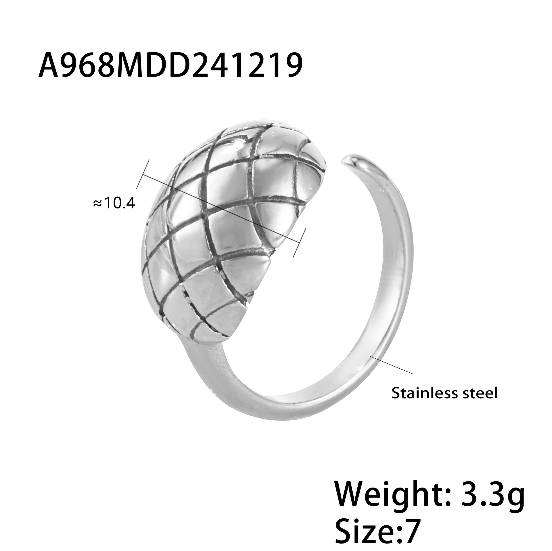 New thread opening ring creative personality design ring titanium steel plated 18k real gold jewelry women pp