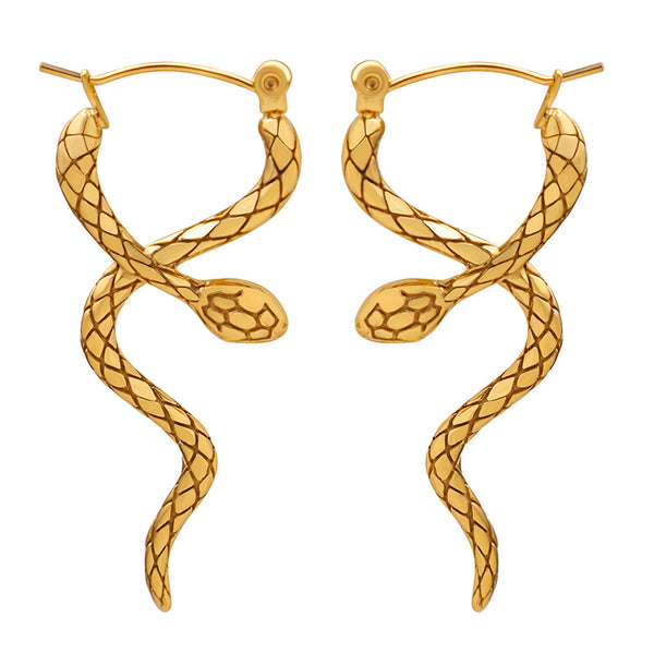 Wind snake cross wrap smart snake earrings cold wind high cold temperament fashion personality trend ear jewelry 99