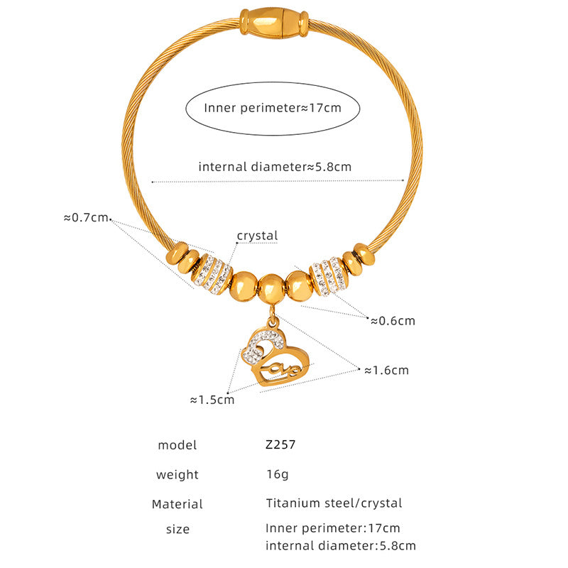 Personality a variety of pendant shapes optional bracelet light luxury style does not fade retro temperament pendant bracelet wholesale 99
