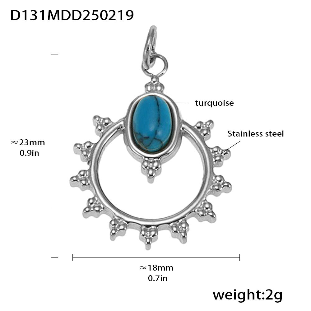Fashion OL style personalized stainless steel pendant plated with 18k real gold cross-border exclusive for wholesale by popular manufacturers