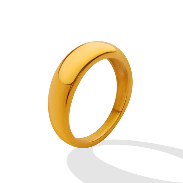 Men and women couples simple plain ring personalized ring fashion smooth titanium steel ring accessories