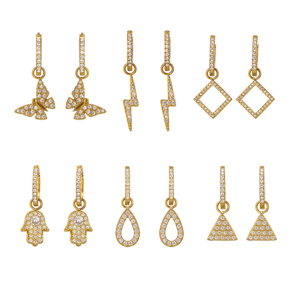 Fashion light luxury butterfly zircon pendant earrings, new hot-selling stainless steel non-fading exquisite earrings collection 99
