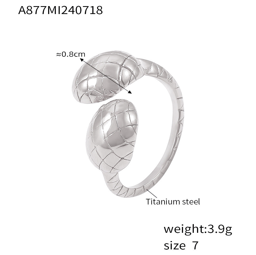 New thread opening ring creative personality design ring titanium steel plated 18k real gold jewelry women pp