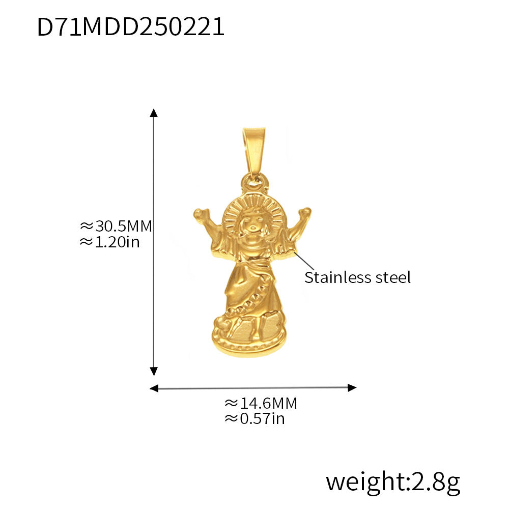 99 Fashion DIY Pendant Accessories Collection Internet celebrity Stainless Steel 18K Real Gold Necklace Jewelry Wholesale