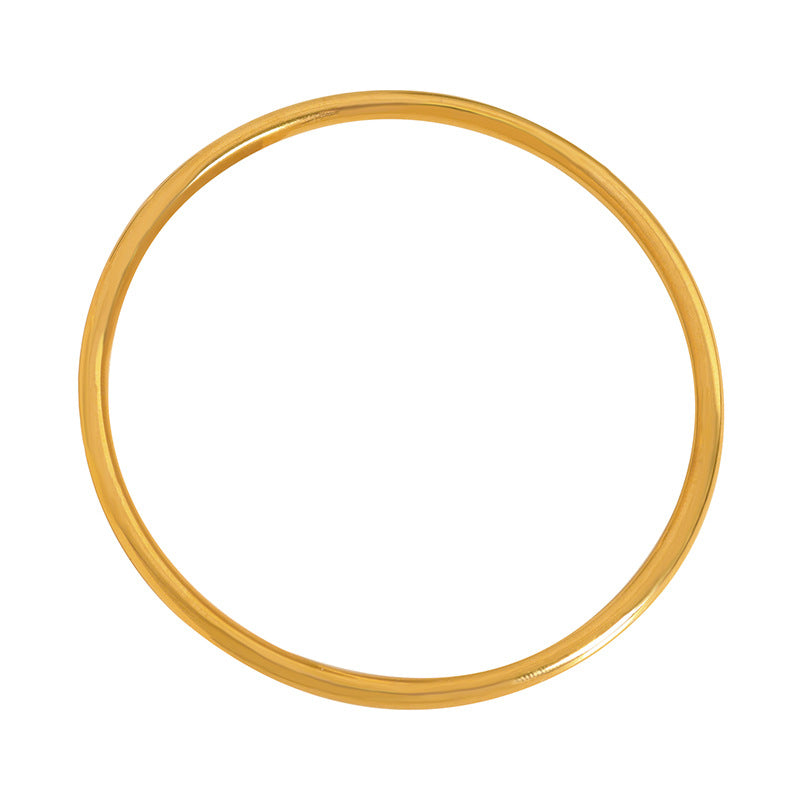 Simple niche design Titanium steel gold-plated plain ring ring bracelet Versatile jewelry women's bracelet 99