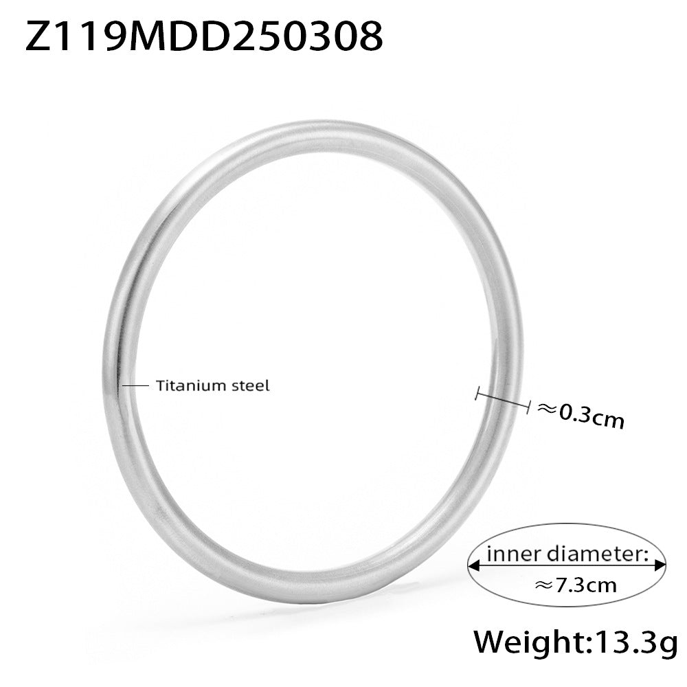 Simple niche design Titanium steel gold-plated plain ring ring bracelet Versatile jewelry women's bracelet 99