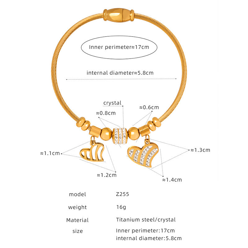 Personality a variety of pendant shapes optional bracelet light luxury style does not fade retro temperament pendant bracelet wholesale 99