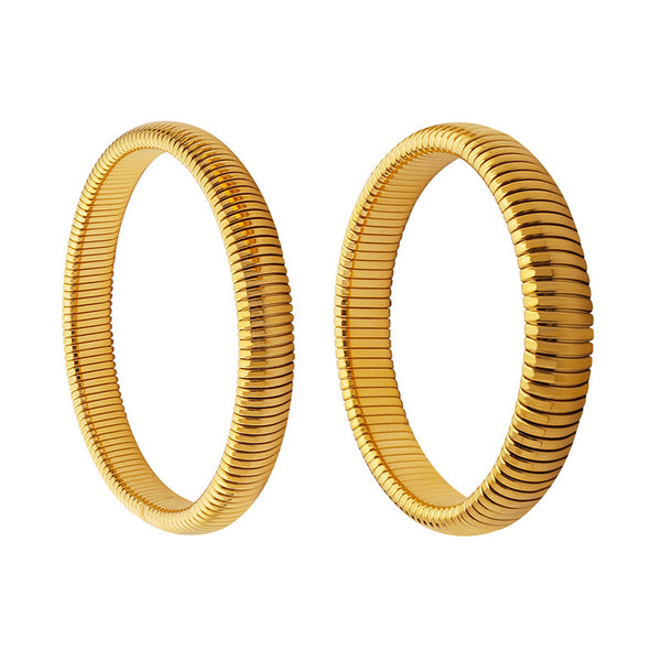 Antique original design wide and narrow elastic bracelet women's titanium steel gold-plated fashion bracelet jewelry wholesale 99