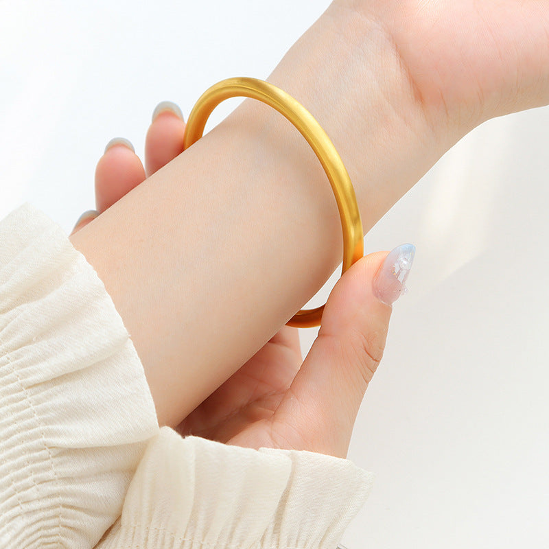 Ingenuity Inheritance Guochao Bracelet Women's Wedding Jewelry Gift 18K Gold Bracelet Titanium Steel Gold Plated Bracelet 99