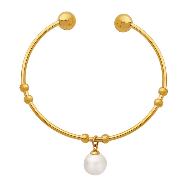 Personalized retro bracelet imitation pearl multi-steel ball splicing bracelet temperament versatile design sense fashion bracelet pp