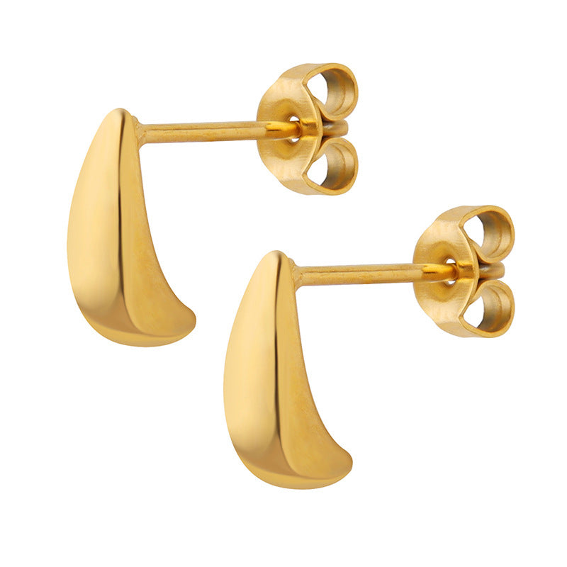 Personality niche simple and versatile mini water drop temperament stud earrings design sense fashion creative jewelry women 99