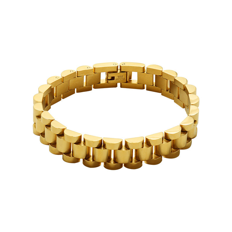 Labor Plus Combination Heavy Industry Textured Bracelet Repurchase Bracelet Jewelry Cuban Chain Bracelet Women's E22
