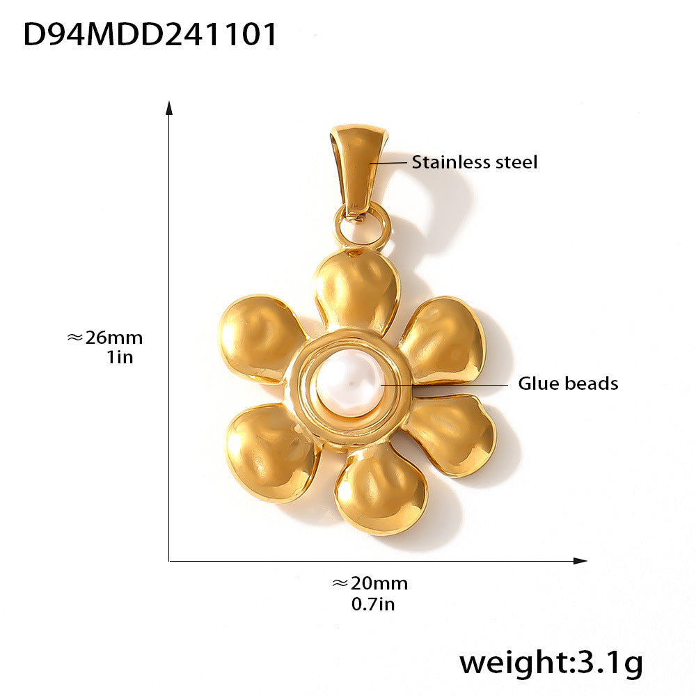 Fashion Trend DIY Jewelry Pendant Accessories Natural Geometric Elements Furnace Vacuum Electroplating 18K Real Gold