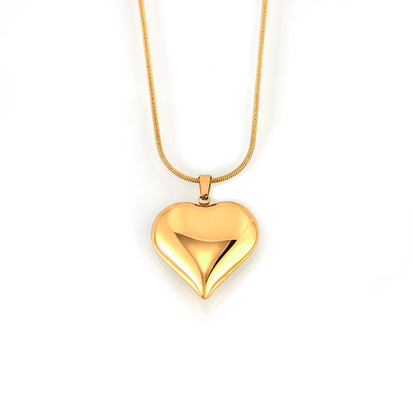 Simple personality elegant temperament love pendant jewelry geometric snake bone chain fashion versatile titanium steel necklace pp