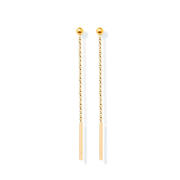 Choker romantic line simple temperament line earrings women's retro earrings titanium steel plated 18K jewelry women