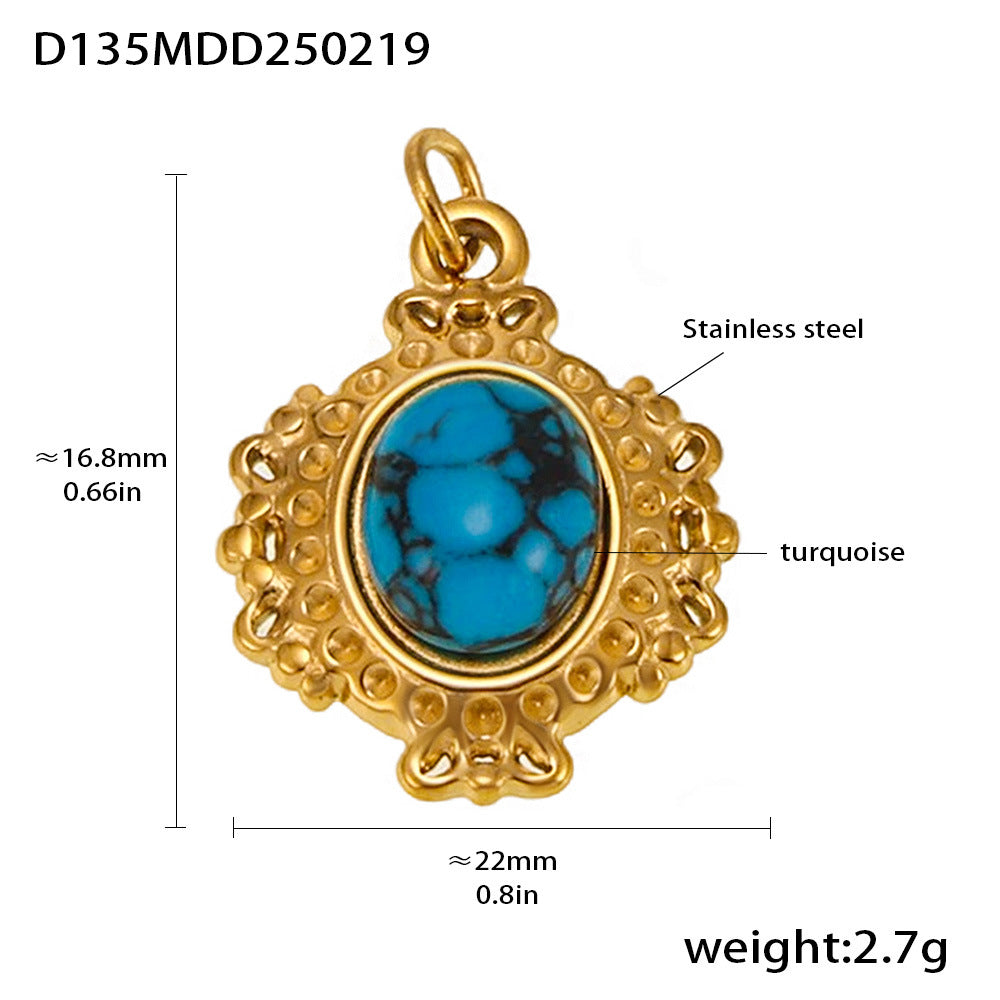 Fashion OL style personalized stainless steel pendant plated with 18k real gold cross-border exclusive for wholesale by popular manufacturers