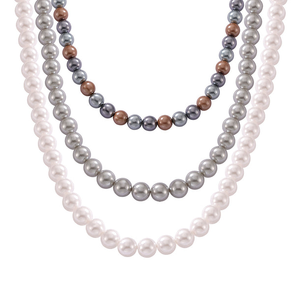 Casual style personality elegant beads handmade beaded design sense necklace women's niche simple collarbone chain jewelry