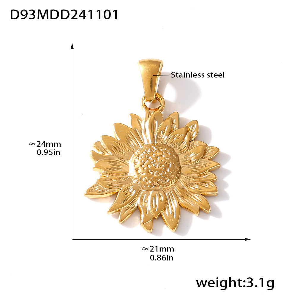 Fashion Trend DIY Jewelry Pendant Accessories Natural Geometric Elements Furnace Vacuum Electroplating 18K Real Gold