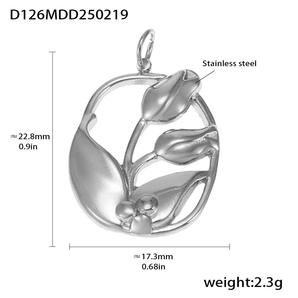 Fashion OL style personalized stainless steel pendant plated with 18k real gold cross-border exclusive for wholesale by popular manufacturers