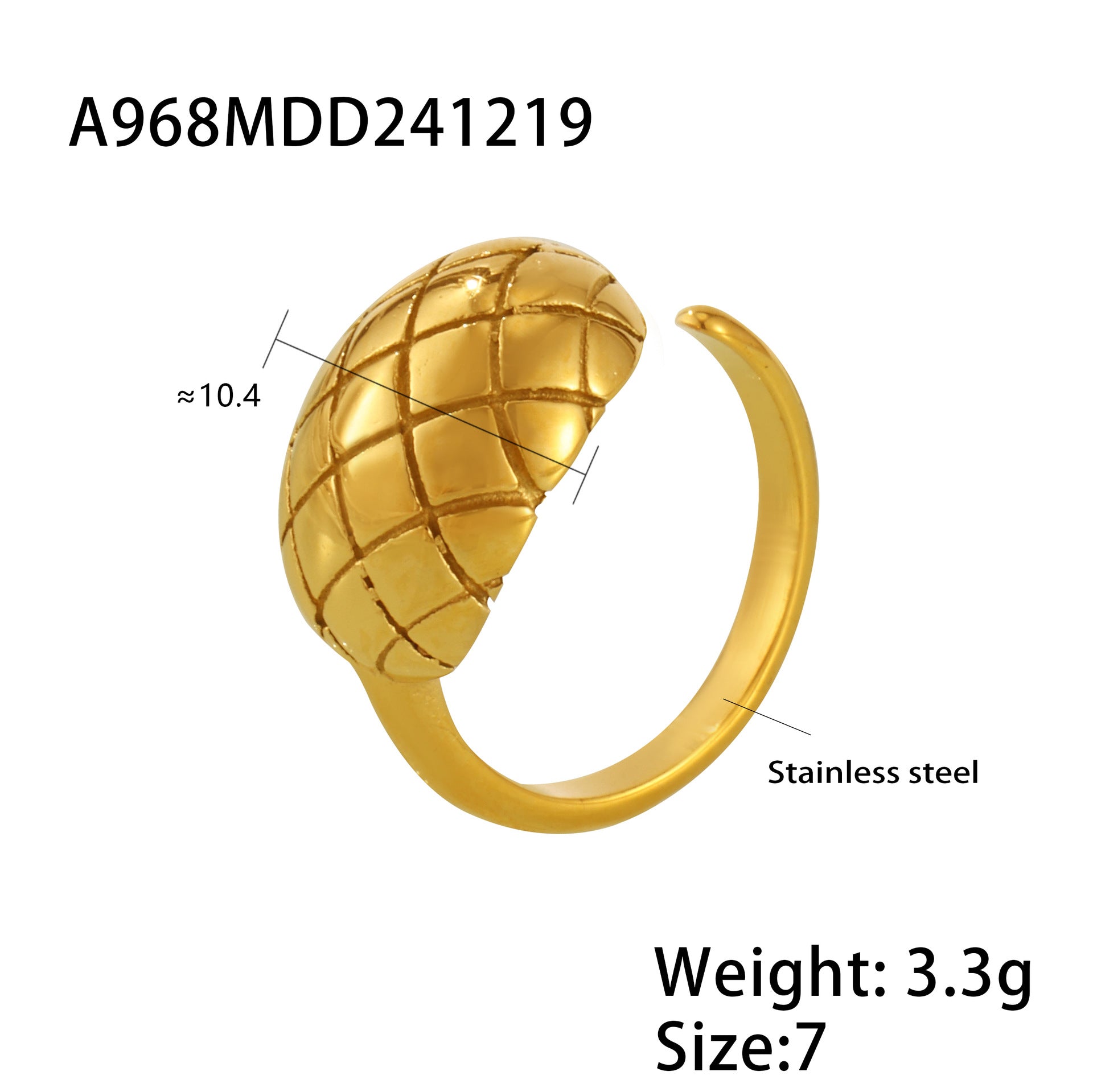 New thread opening ring creative personality design ring titanium steel plated 18k real gold jewelry women pp