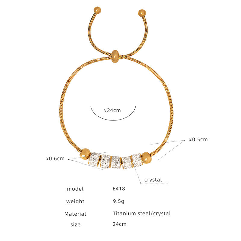 Titanium steel electroplated gold 18k does not fade, personalized exaggeration, eye pendant, bracelet, women's wholesale jewelry