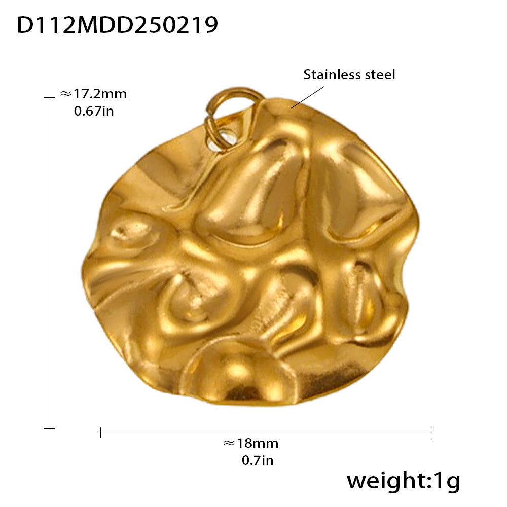 Fashion OL style personalized stainless steel pendant plated with 18k real gold cross-border exclusive for wholesale by popular manufacturers