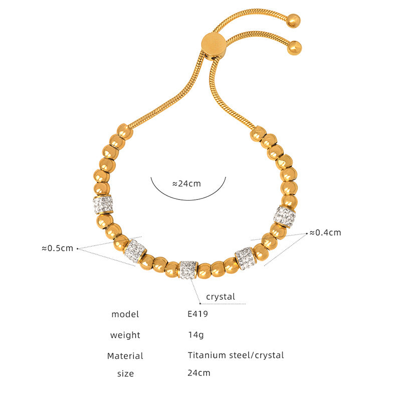 Titanium steel electroplated gold 18k does not fade, personalized exaggeration, eye pendant, bracelet, women's wholesale jewelry