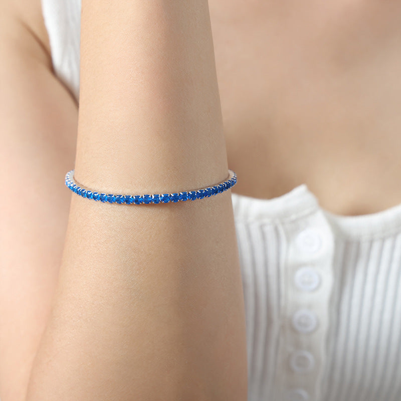 New high-end light luxury full of zircon niche design titanium steel gold-plated personalized bracelet women's jewelry wholesale