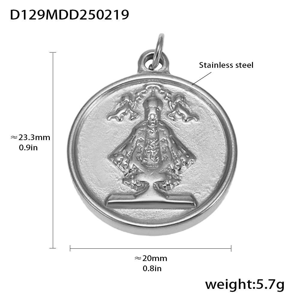 Fashion OL style personalized stainless steel pendant plated with 18k real gold cross-border exclusive for wholesale by popular manufacturers