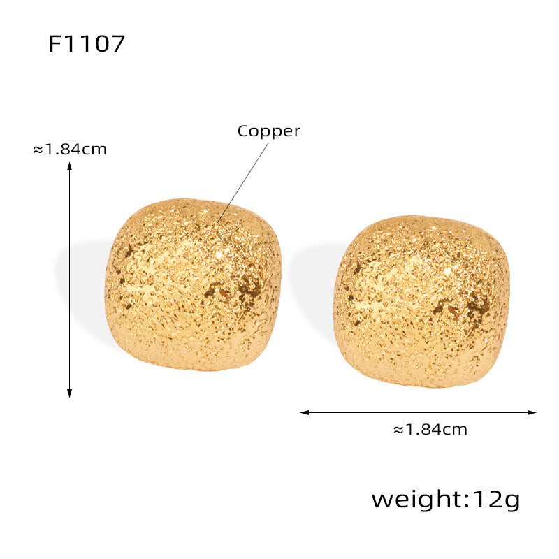 New personalized niche design copper material square geometric earrings fashion simple earrings jewelry women wholesale