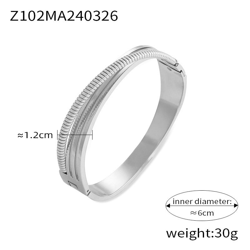 Personalized niche texture design bracelet 18K gold-plated non-fading light luxury temperament jewelry women's wholesale