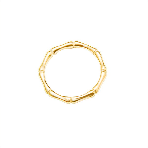 Simple Versatile Bamboo Ring Women's Ring Gaosheng Jewelry Titanium Steel Plated 18k Gold A08499