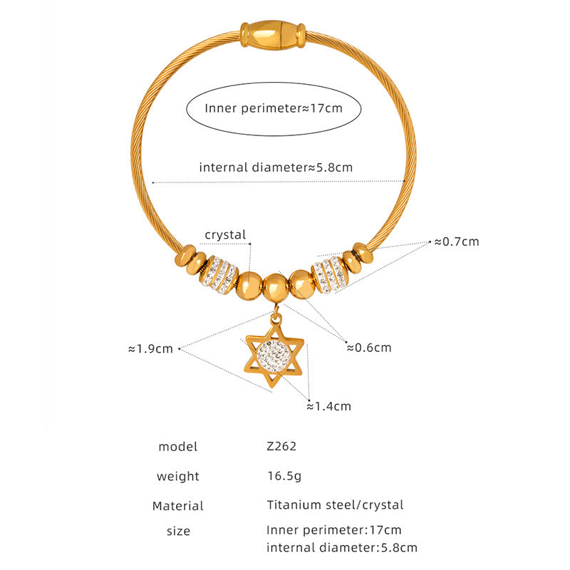 Personality a variety of pendant shapes optional bracelet light luxury style does not fade retro temperament pendant bracelet wholesale 99