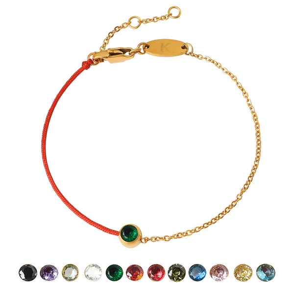 Fashion simple red rope bracelet men and women light luxury niche exquisite titanium steel gold-plated chain woven hand rope girlfriend versatile 99