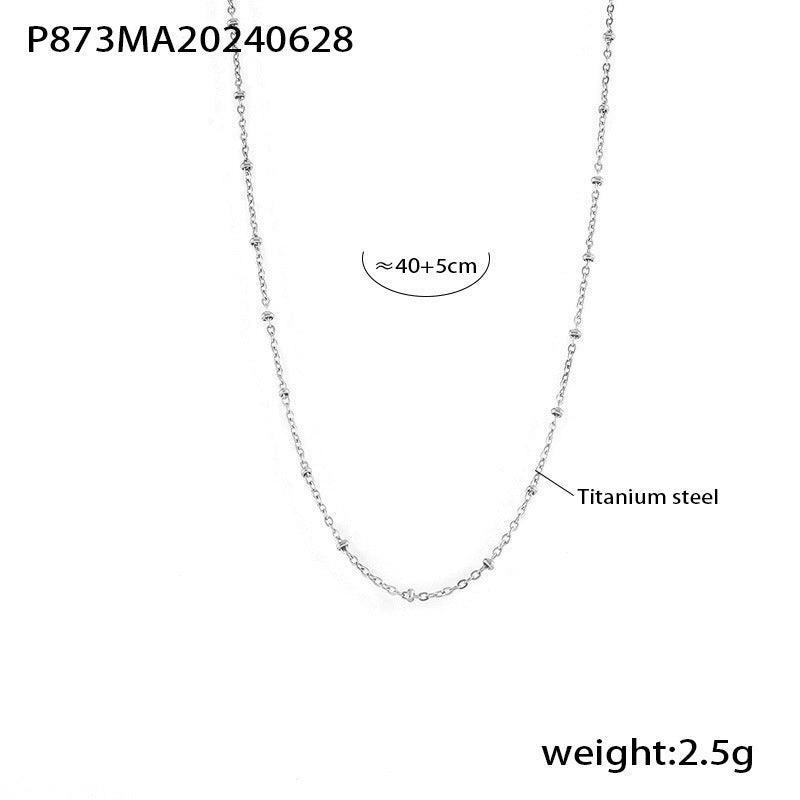 Full Diamond 5A Zircon Pin Stainless Steel Double Necklace/Bracelet Jewelry Set